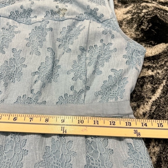 MIAMI for Francesca pale blue column lace over midi dress with ruffle hem - Picture 10 of 14